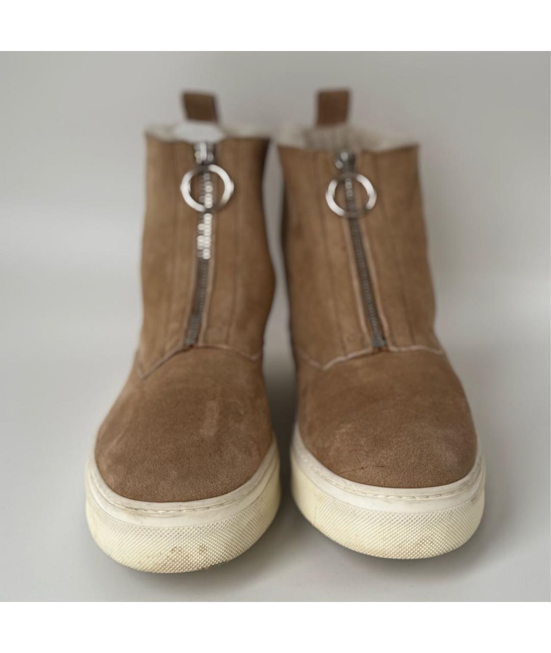 CELINE Бежевые замшевые ботинки, фото 2