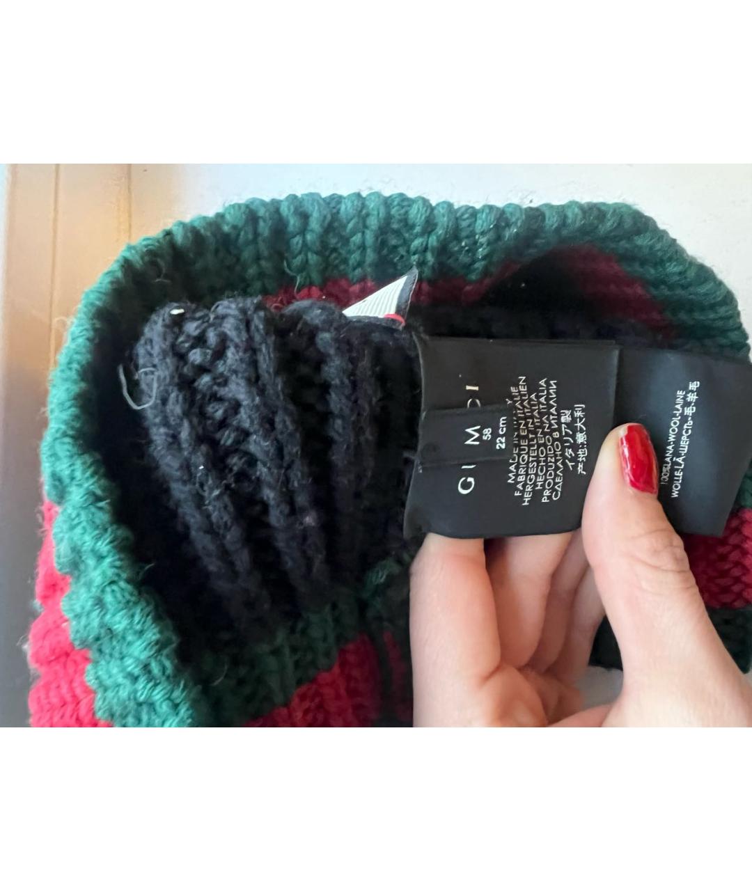 GUCCI Черная кашемировая шапка, фото 3