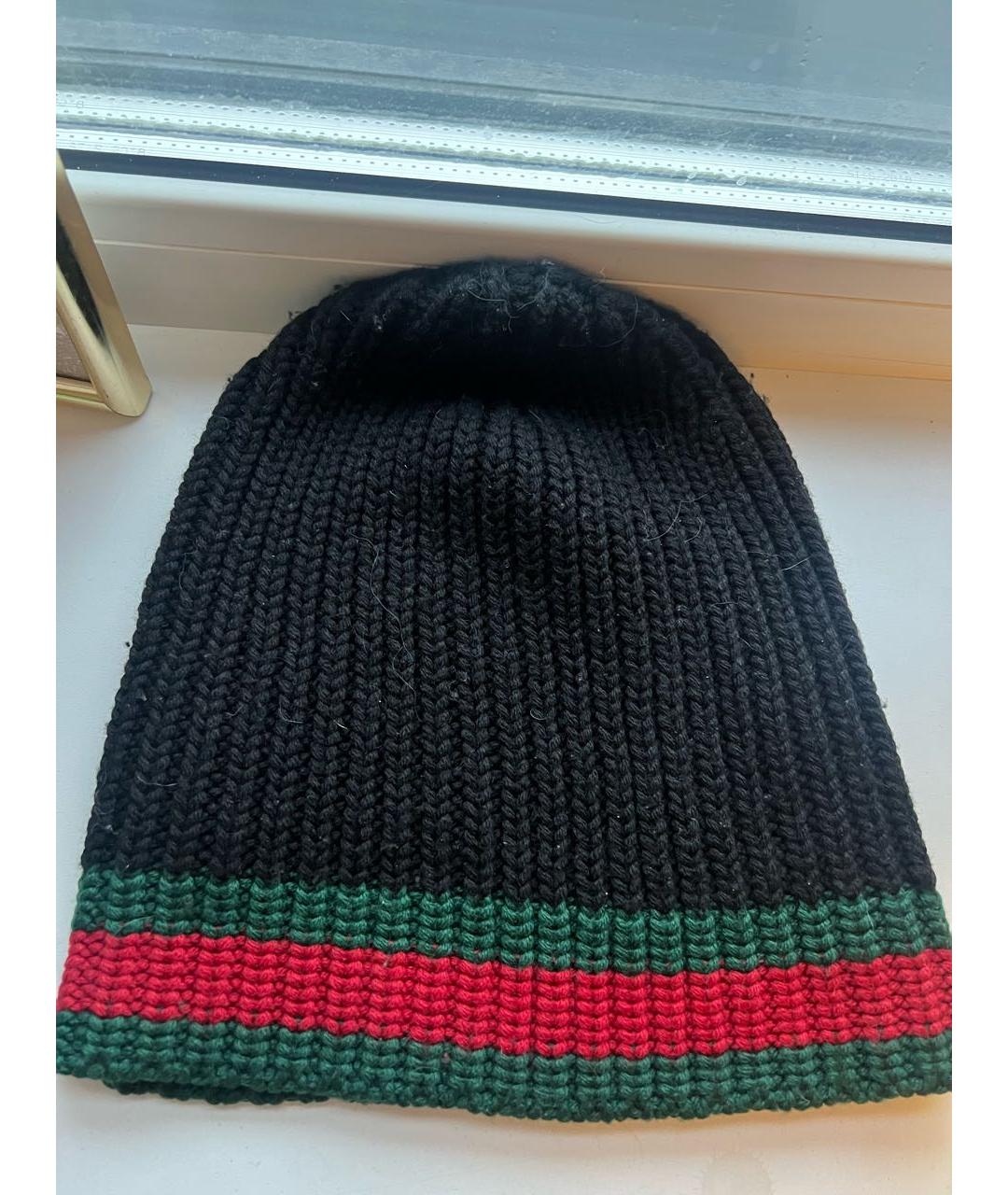 GUCCI Черная кашемировая шапка, фото 4