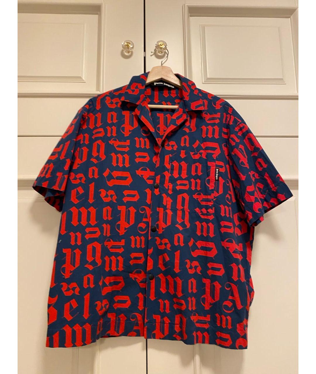 PALM ANGELS Красная хлопковая рубашка, фото 4