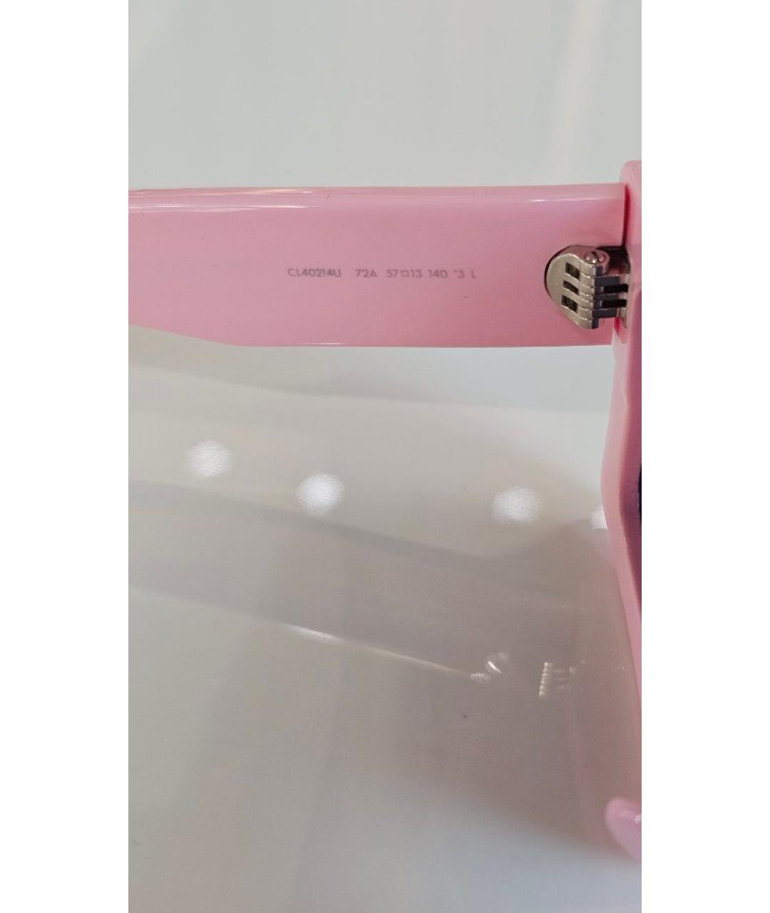 CELINE Розовые пластиковые солнцезащитные очки, фото 5