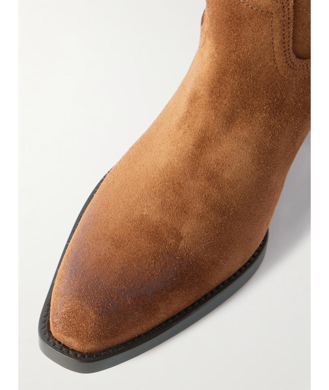 PARIS TEXAS Коричневые замшевые сапоги, фото 4