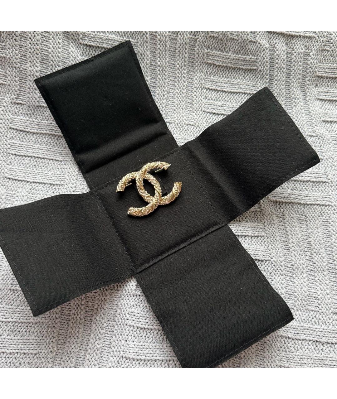 CHANEL Золотая металлическая булавка / брошь, фото 6