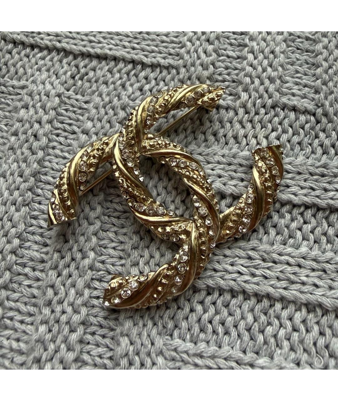 CHANEL Золотая металлическая булавка / брошь, фото 8