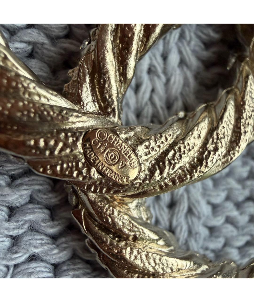 CHANEL Золотая металлическая булавка / брошь, фото 5