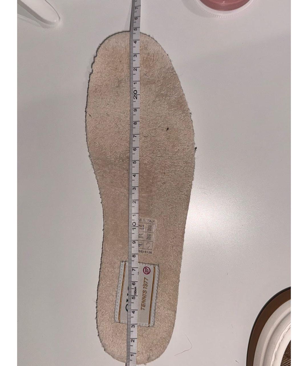GUCCI Коричневые текстильные кеды, фото 5