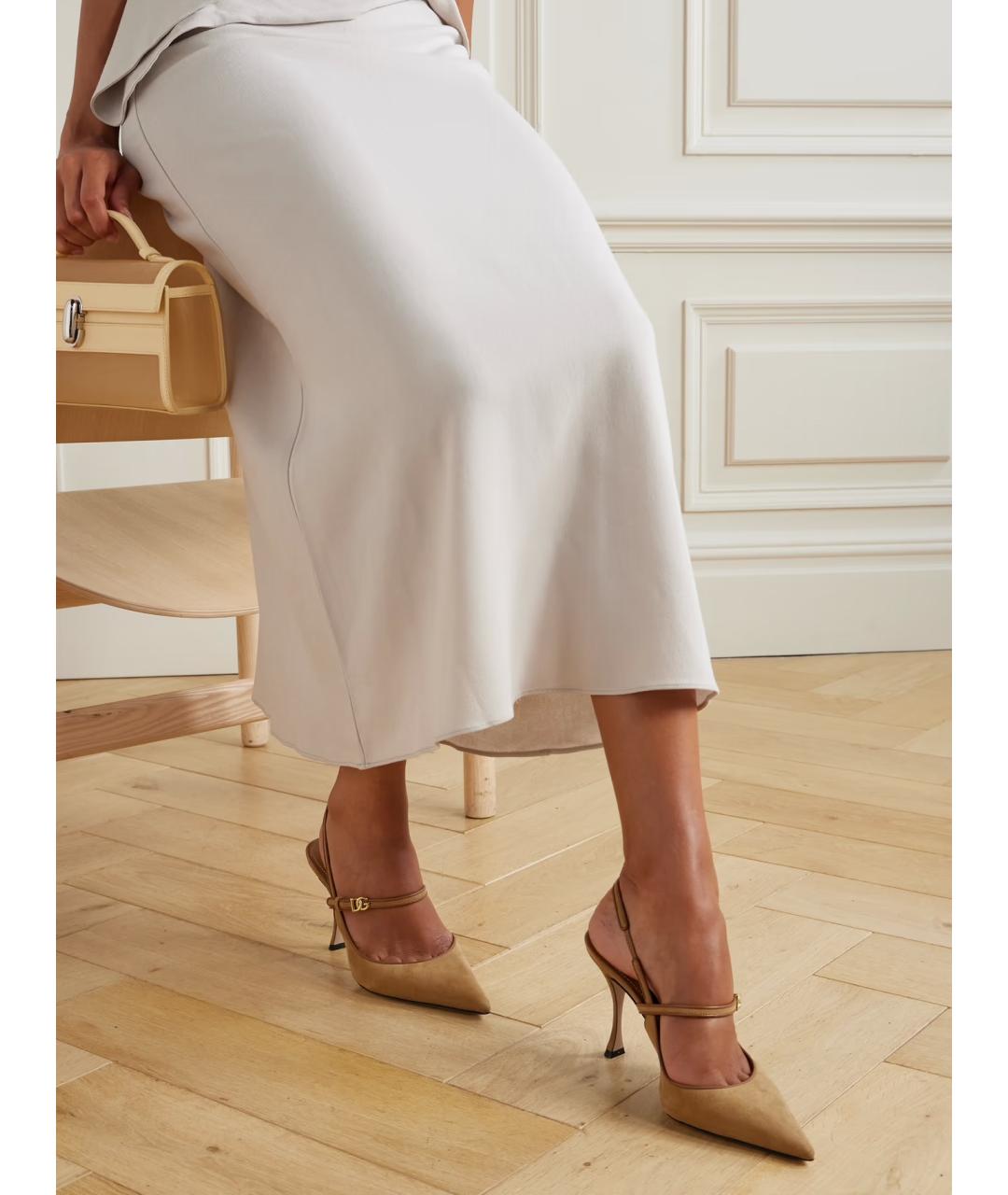 DOLCE&GABBANA Бежевые замшевые туфли, фото 2