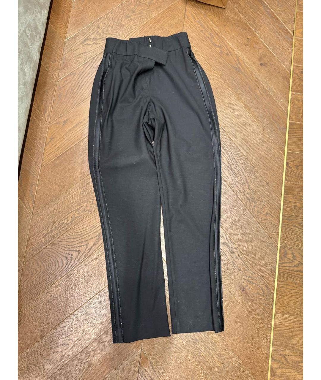 BRUNELLO CUCINELLI Черные шерстяные брюки узкие, фото 5