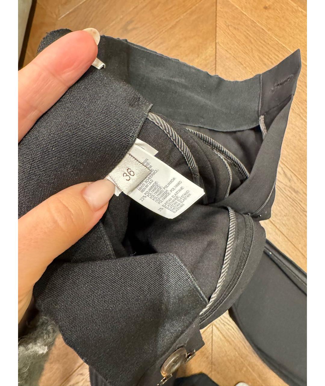 BRUNELLO CUCINELLI Черные шерстяные брюки узкие, фото 3