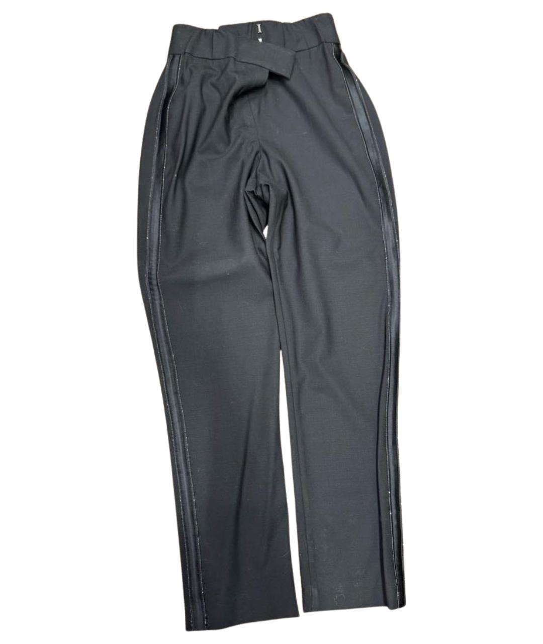 BRUNELLO CUCINELLI Черные шерстяные брюки узкие, фото 1