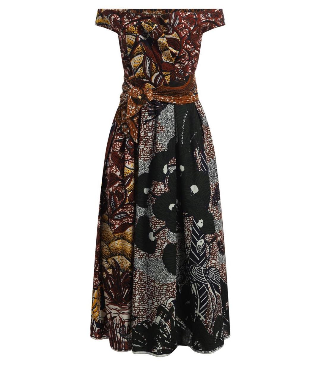 CHRISTIAN DIOR Мульти хлопковое повседневное платье, фото 4