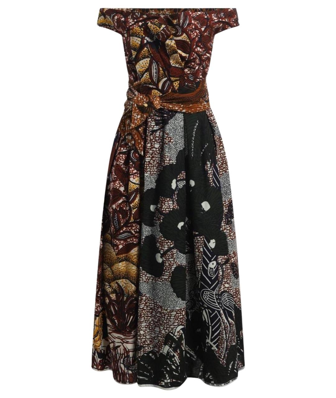 CHRISTIAN DIOR Мульти хлопковое повседневное платье, фото 1