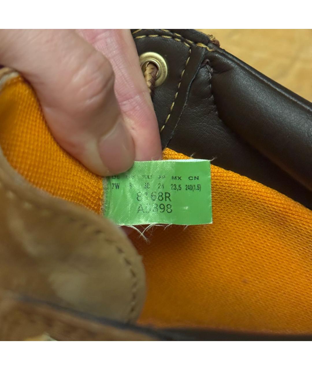 TIMBERLAND Оранжевое кожаные ботинки, фото 8