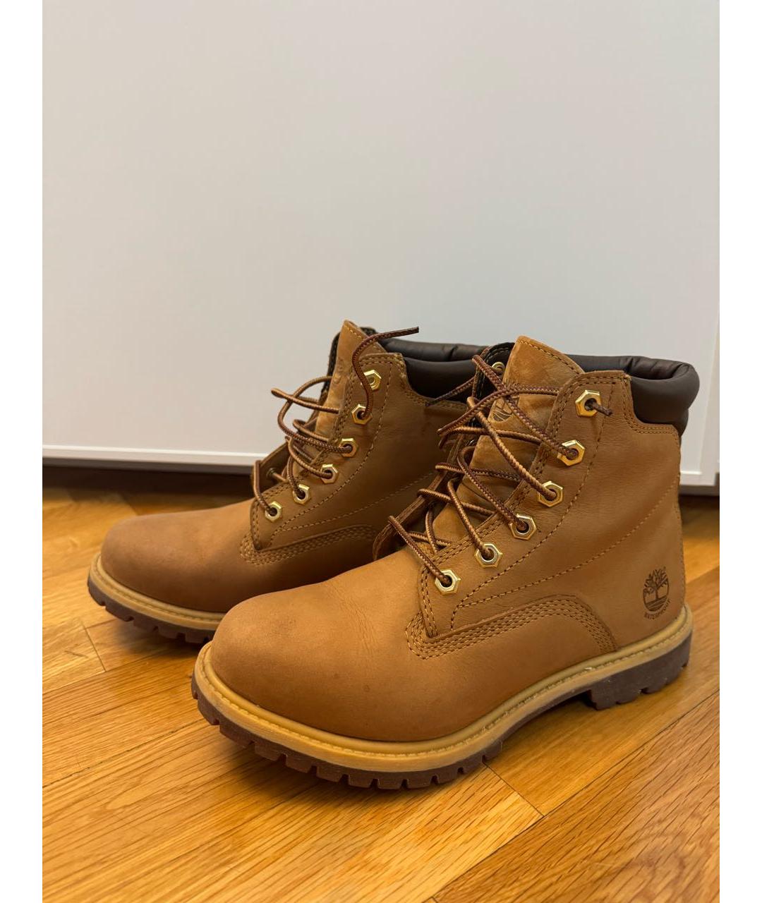 TIMBERLAND Оранжевое кожаные ботинки, фото 7