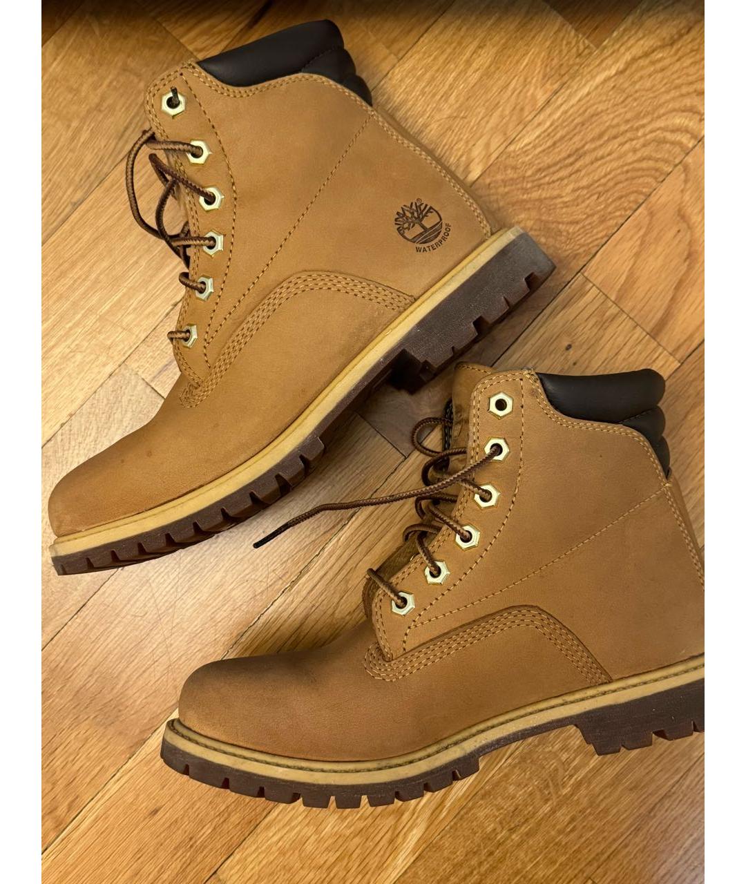 TIMBERLAND Оранжевое кожаные ботинки, фото 9
