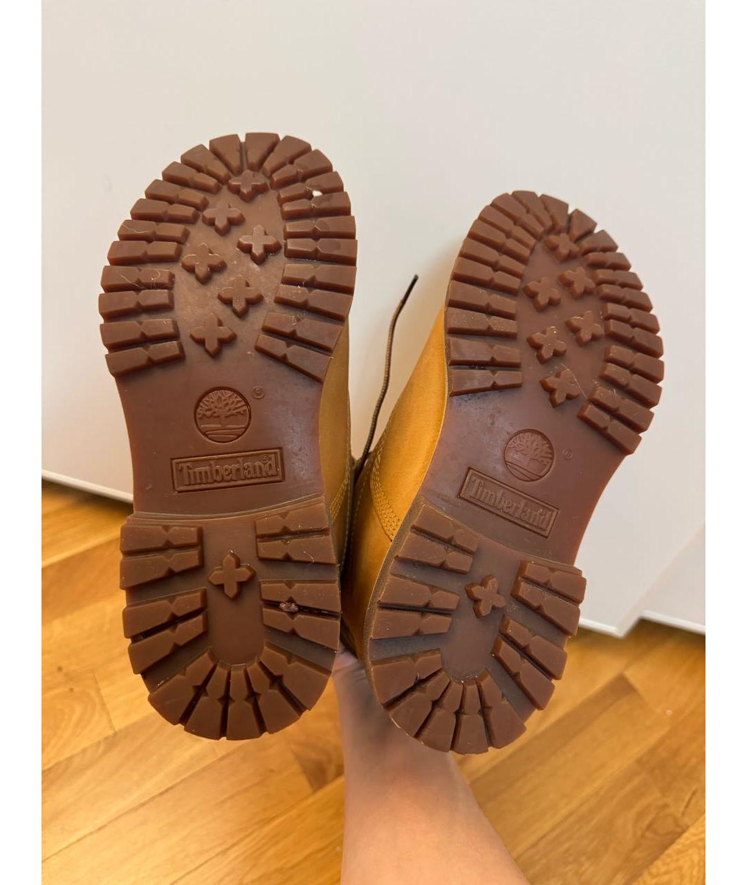 TIMBERLAND Оранжевое кожаные ботинки, фото 6