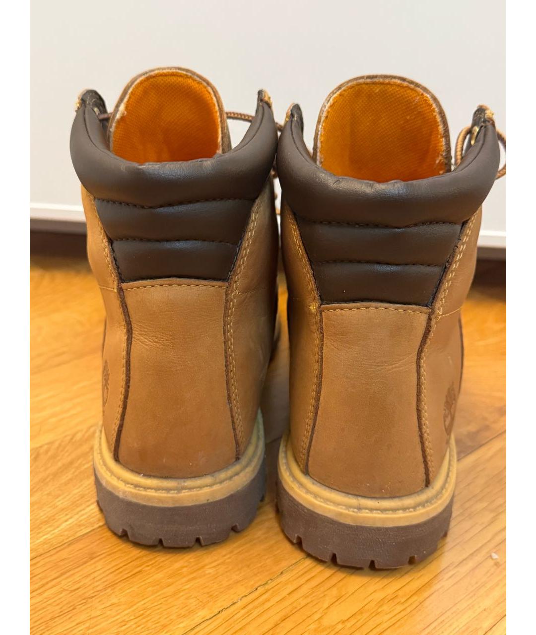 TIMBERLAND Оранжевое кожаные ботинки, фото 5