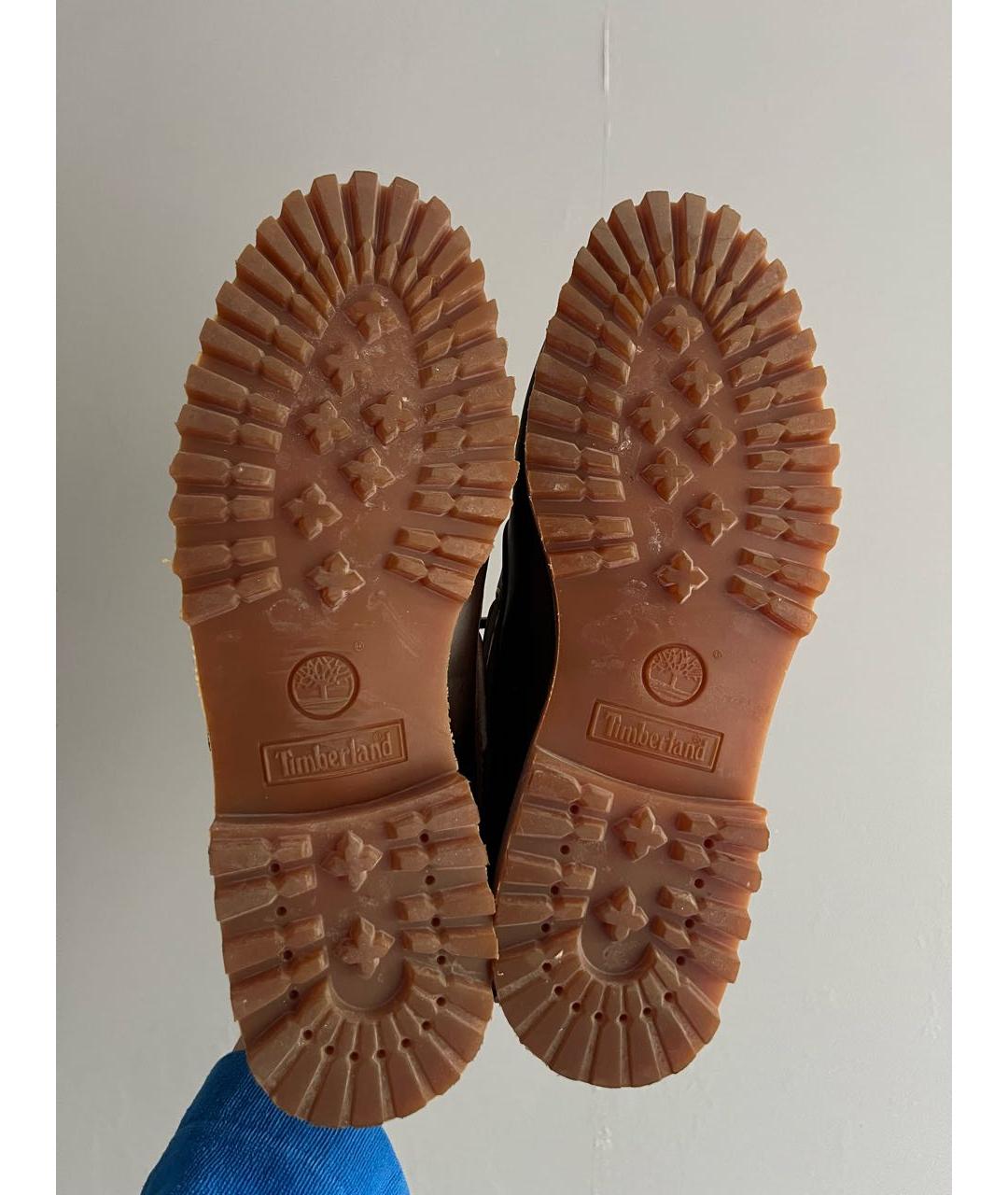 TIMBERLAND Коричневые кожаные низкие ботинки, фото 3