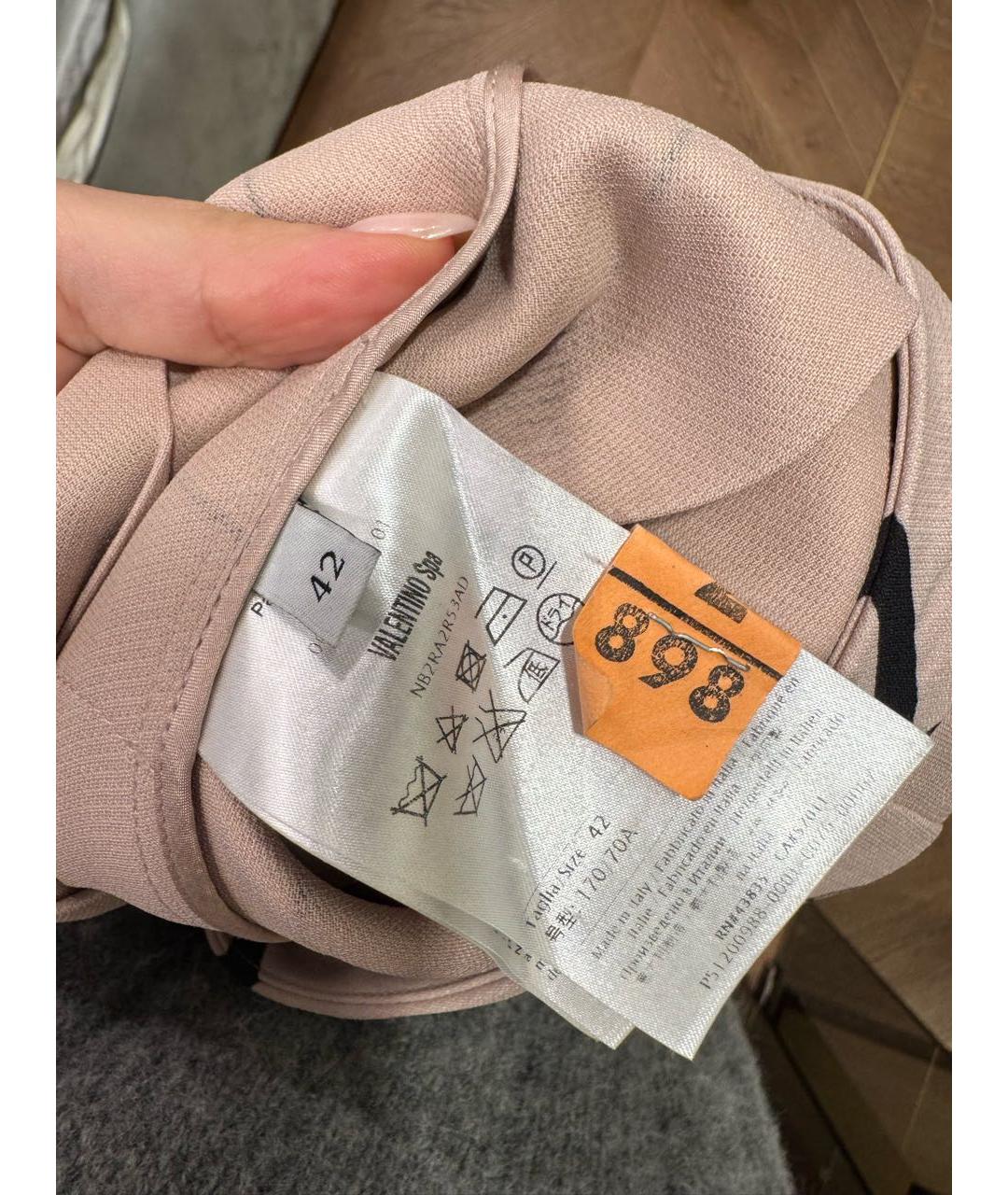 VALENTINO Розовая шерстяная юбка мини, фото 3