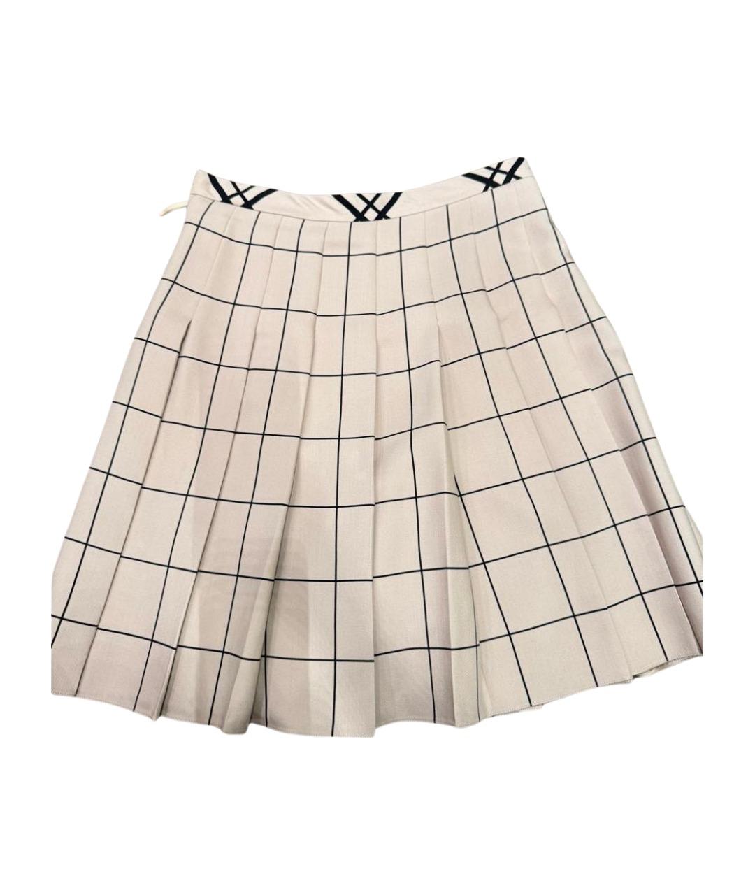 VALENTINO Розовая шерстяная юбка мини, фото 1