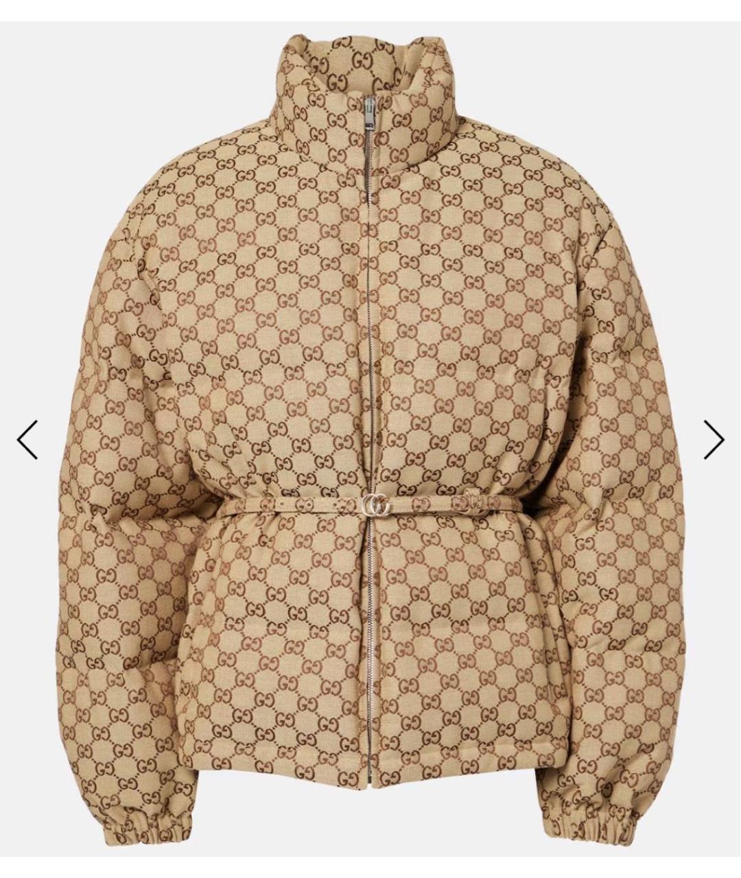 GUCCI Бежевый хлопковый пуховик, фото 7