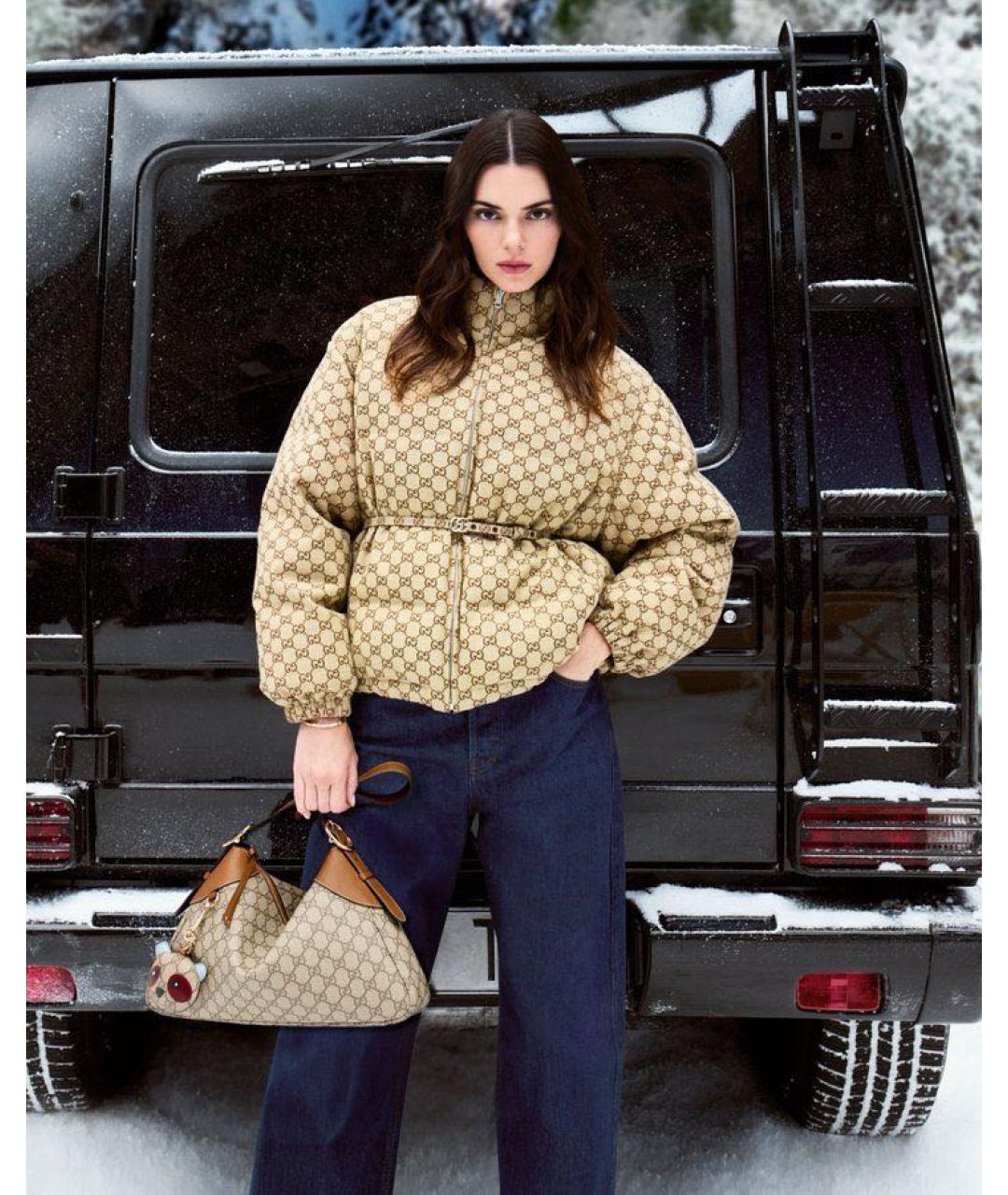 GUCCI Бежевый хлопковый пуховик, фото 3