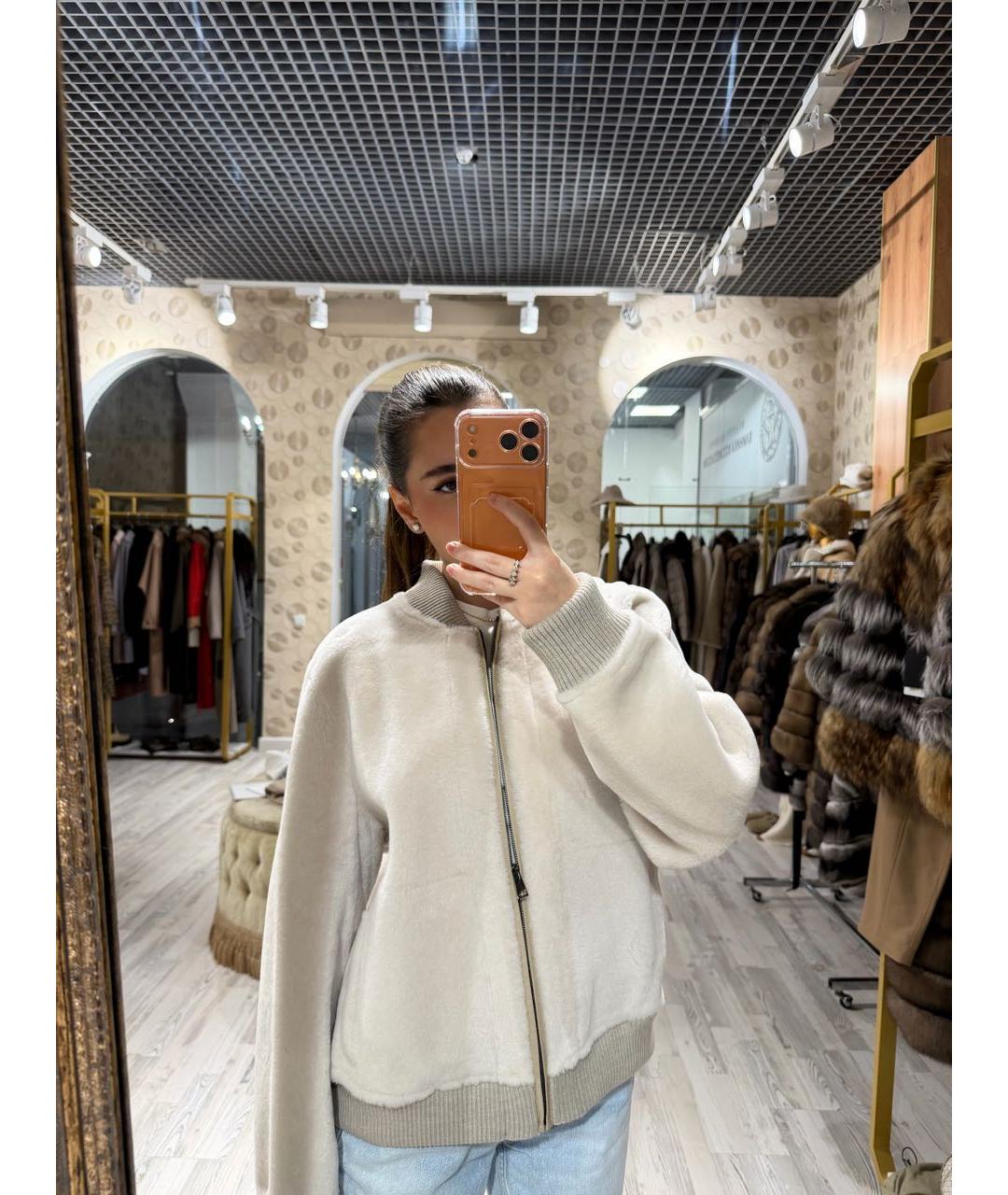 SIMONETTA RAVIZZA Бежевая шерстяная куртка, фото 7