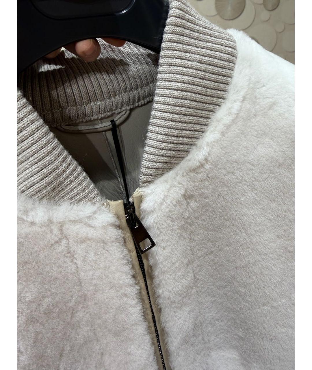 SIMONETTA RAVIZZA Бежевая шерстяная куртка, фото 4