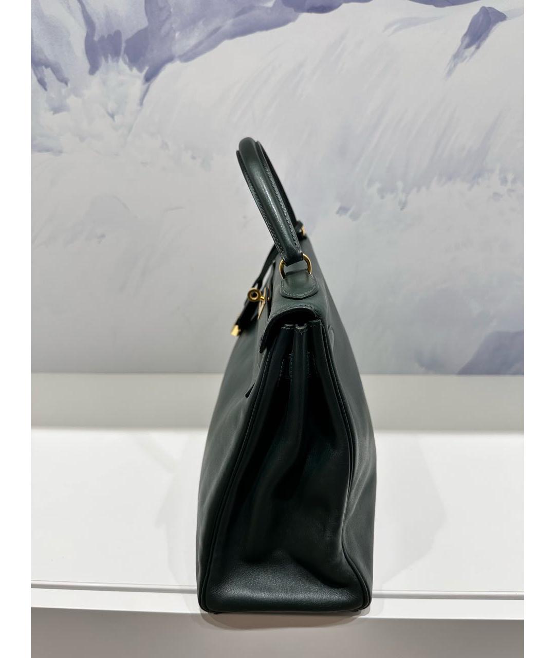 HERMES Зеленая кожаная сумка через плечо, фото 2