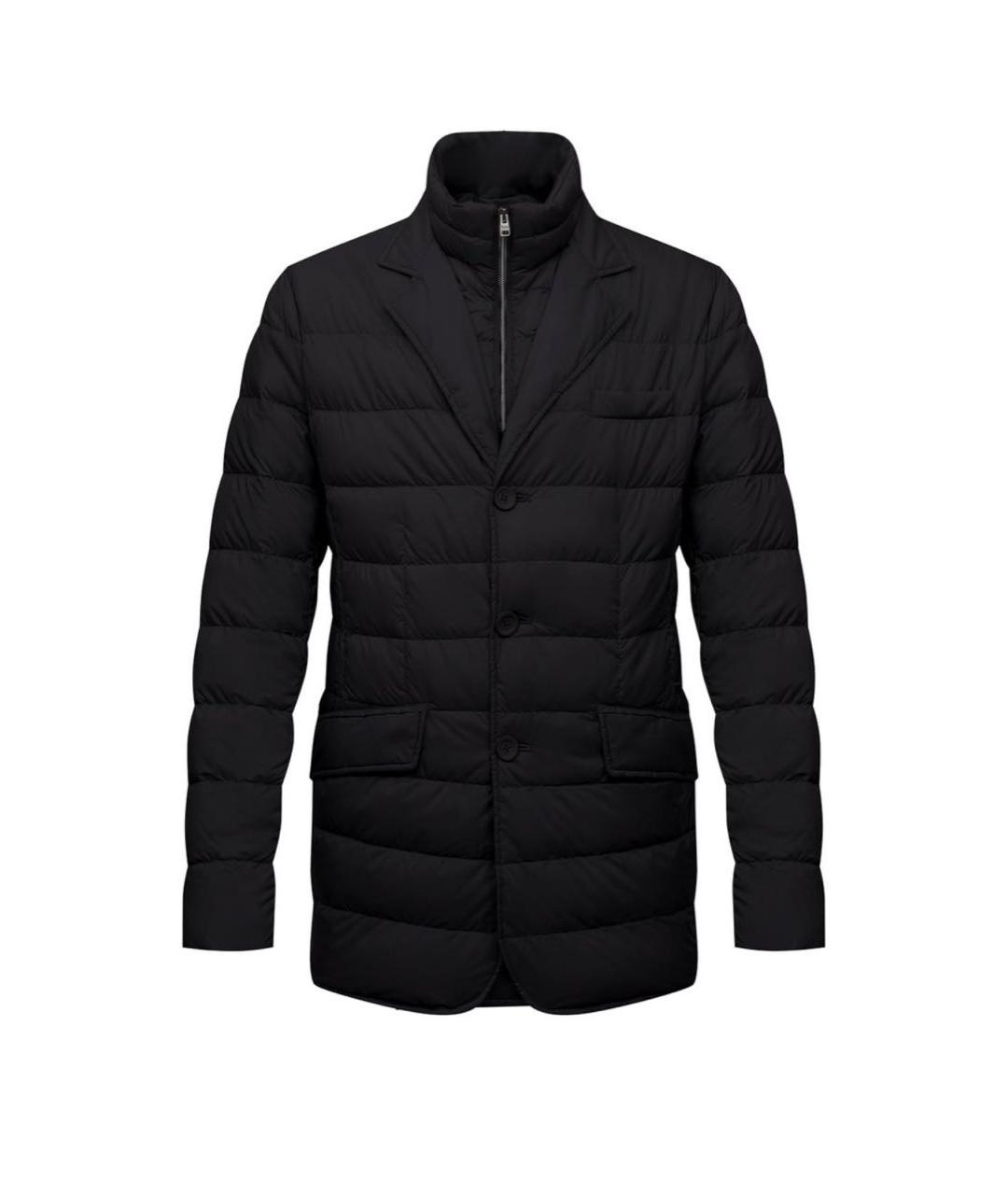 HERNO Черный полиамидовый пуховик, фото 4