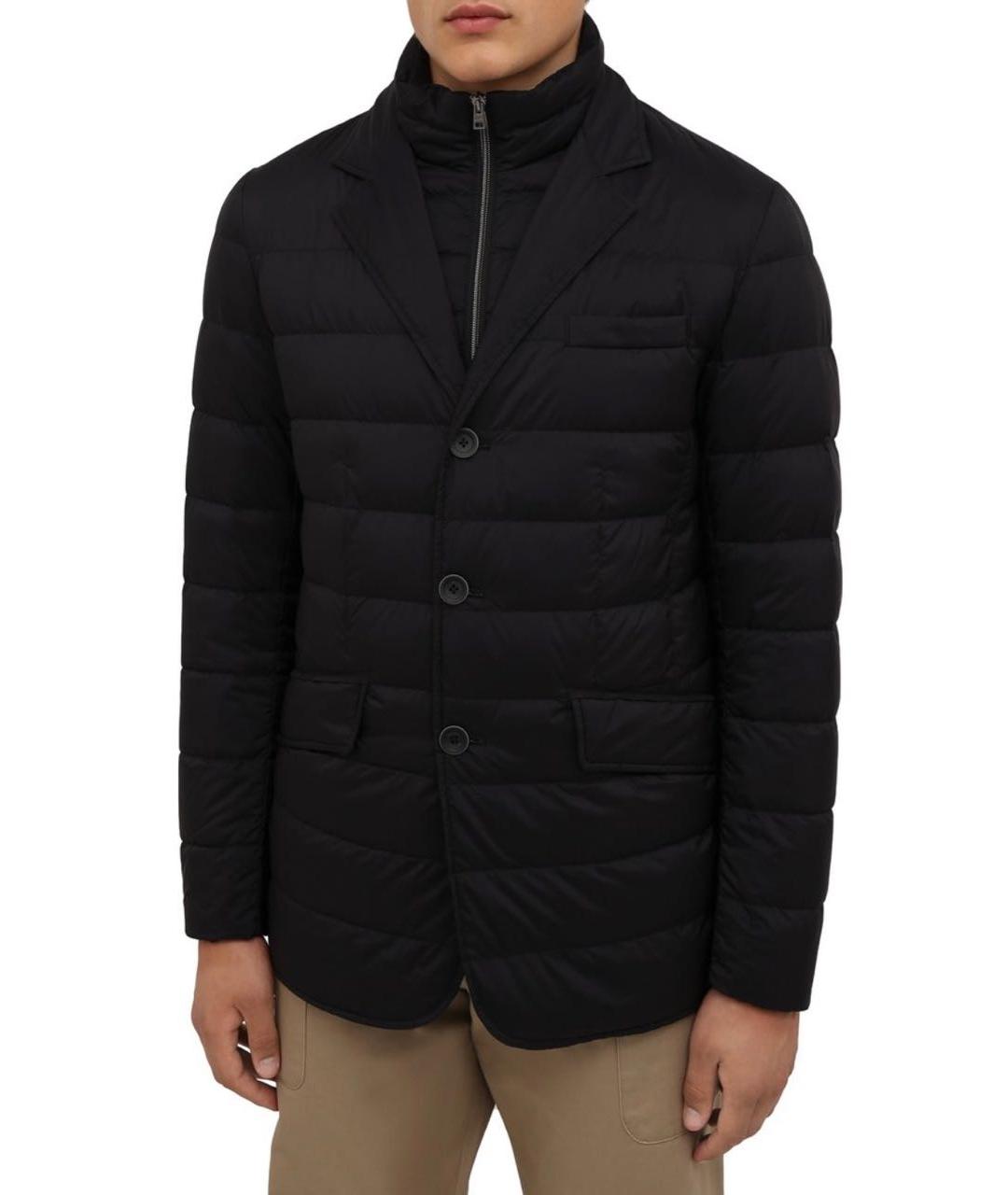 HERNO Черный полиамидовый пуховик, фото 3