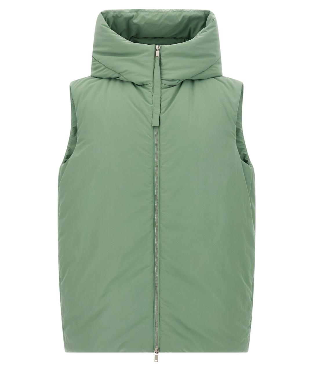 JIL SANDER Зеленый полиэстеровый жилет, фото 1