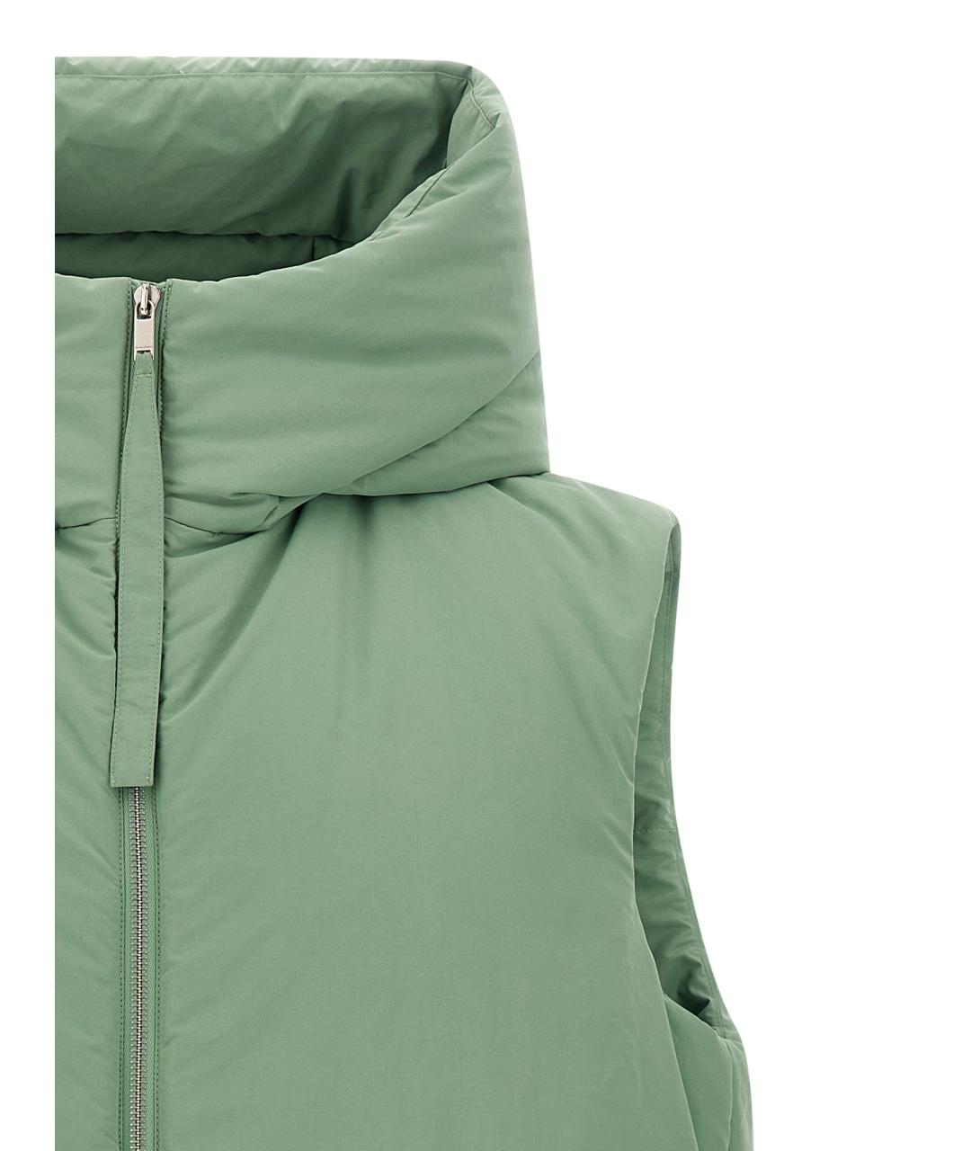 JIL SANDER Зеленый полиэстеровый жилет, фото 2