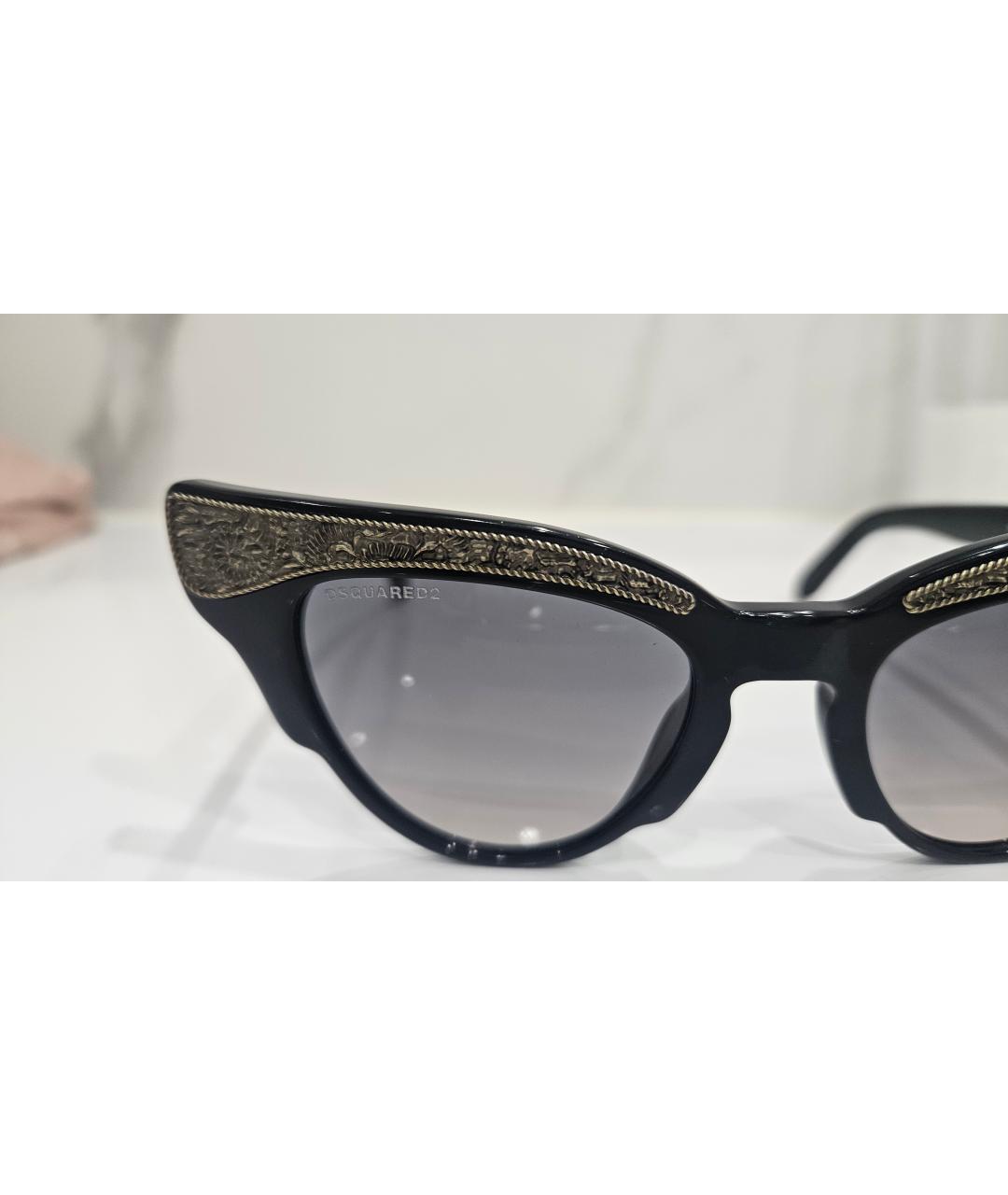 DSQUARED2 Черные пластиковые солнцезащитные очки, фото 2