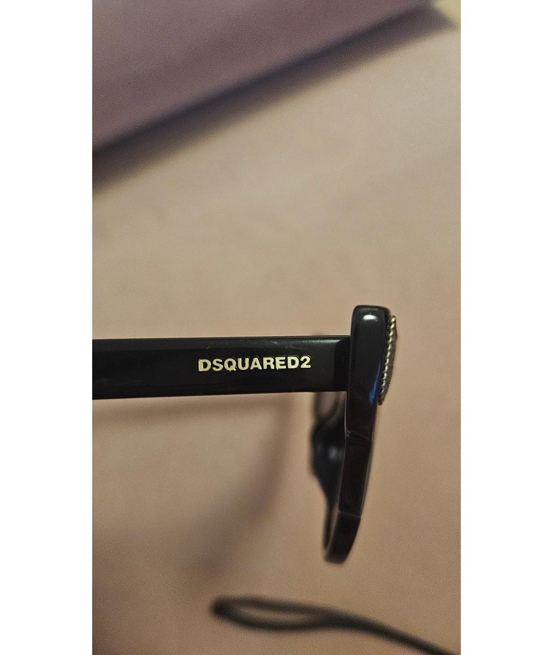DSQUARED2 Черные пластиковые солнцезащитные очки, фото 3