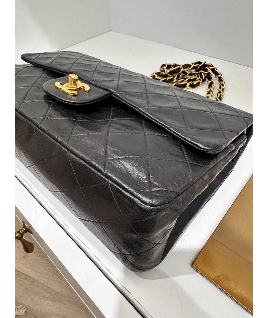 CHANEL Черная кожаная сумка через плечо, фото 7