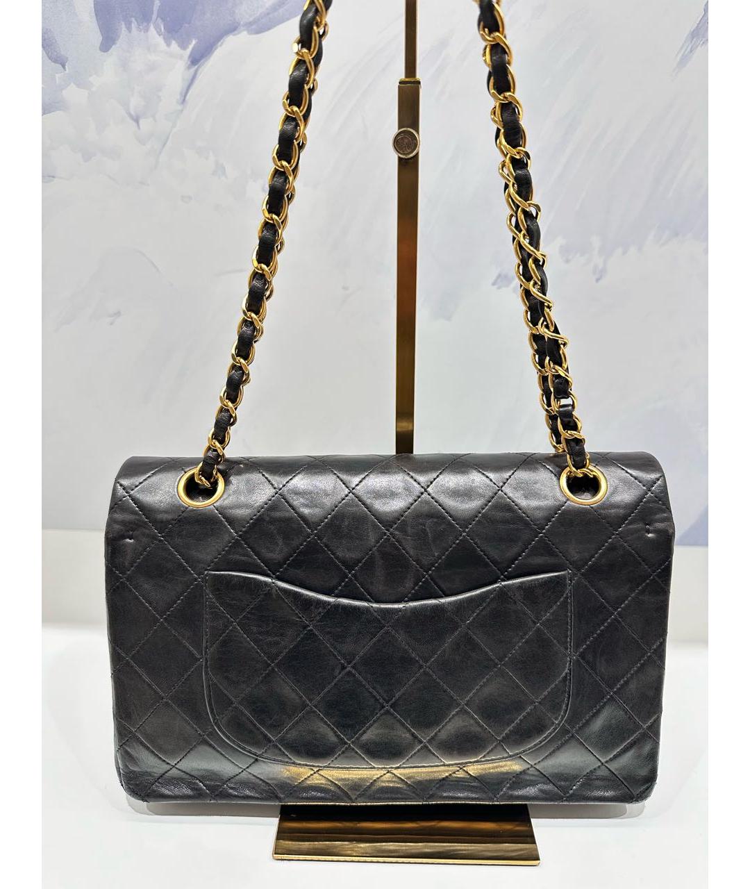 CHANEL Черная кожаная сумка через плечо, фото 4