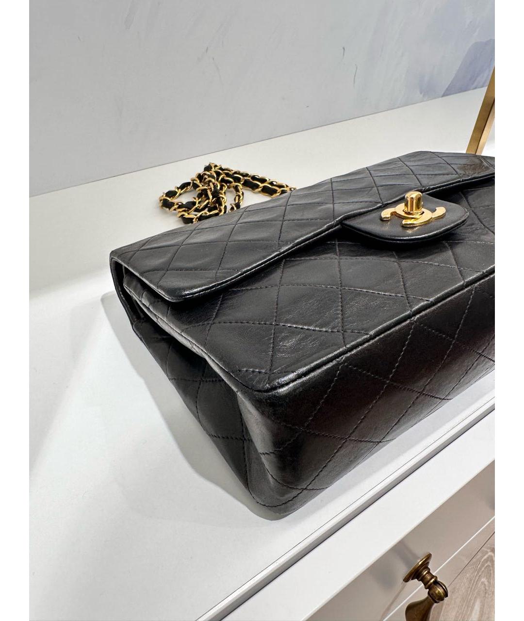 CHANEL Черная кожаная сумка через плечо, фото 6