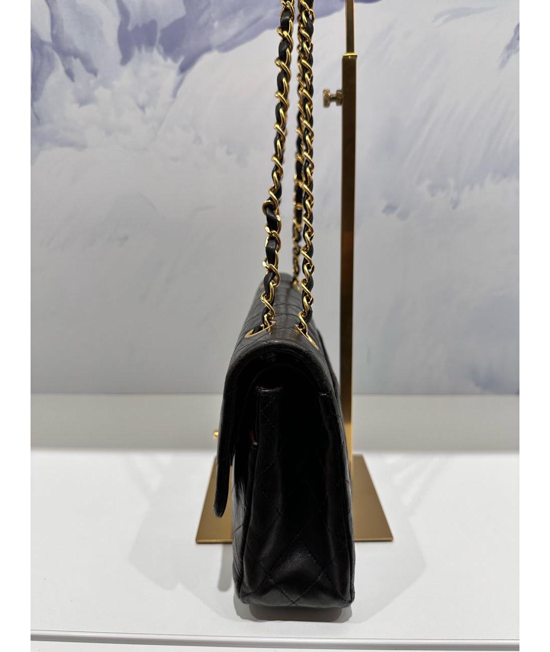 CHANEL Черная кожаная сумка через плечо, фото 2