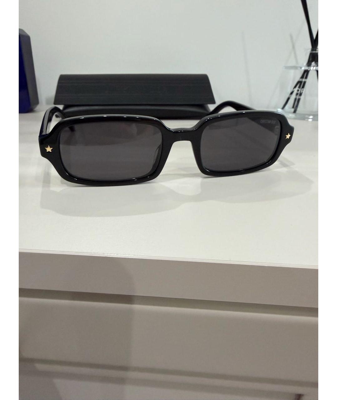 CHRISTIAN DIOR Черные пластиковые солнцезащитные очки, фото 4