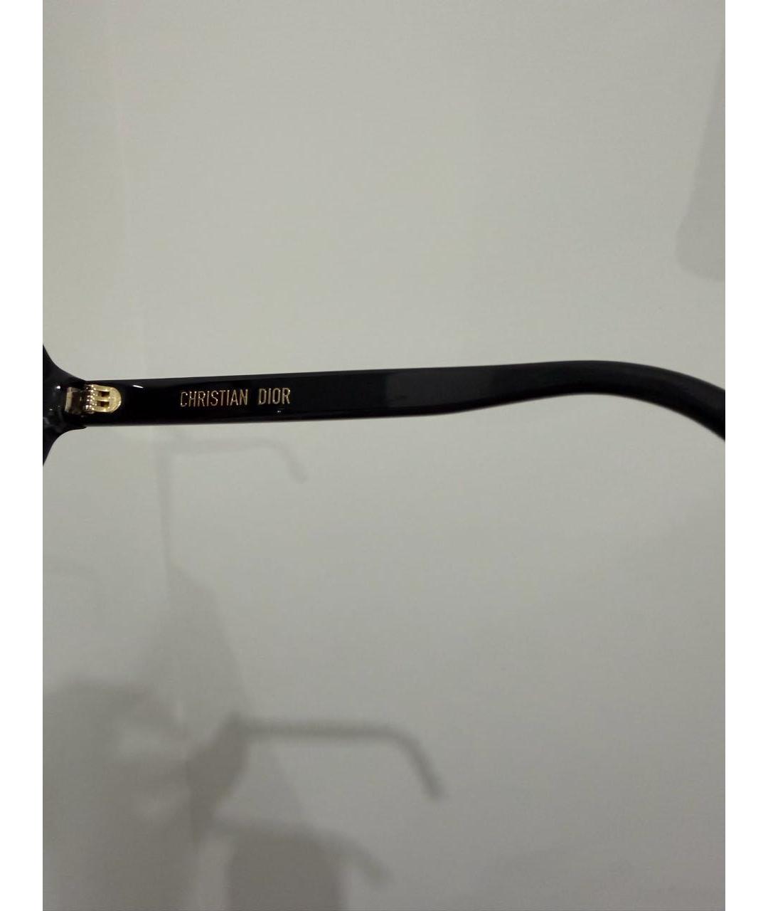 CHRISTIAN DIOR Черные пластиковые солнцезащитные очки, фото 3