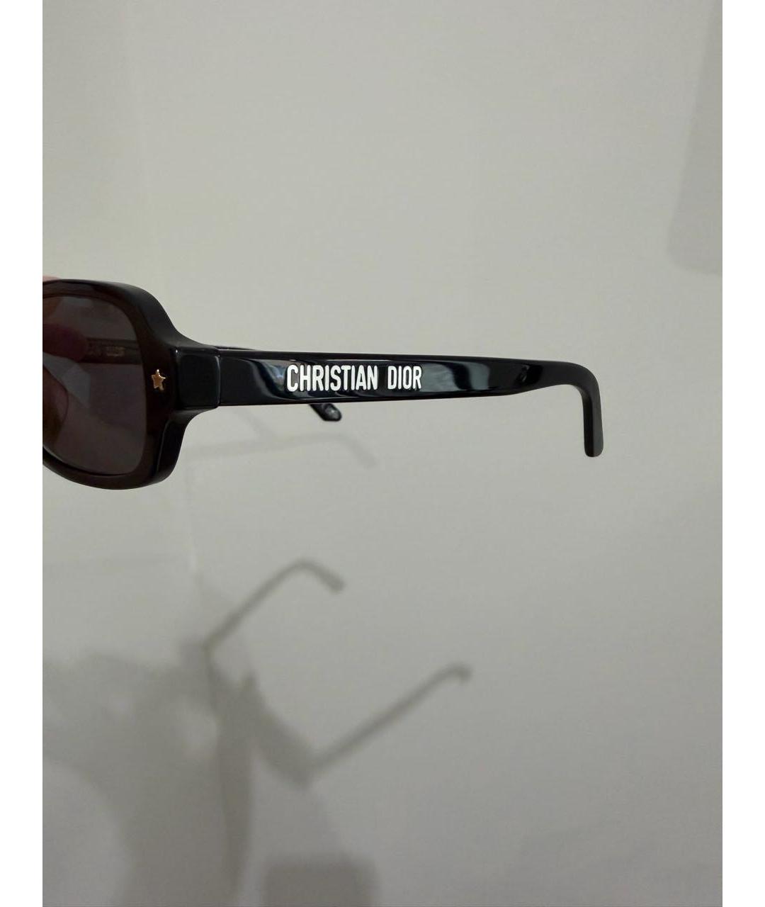 CHRISTIAN DIOR Черные пластиковые солнцезащитные очки, фото 2