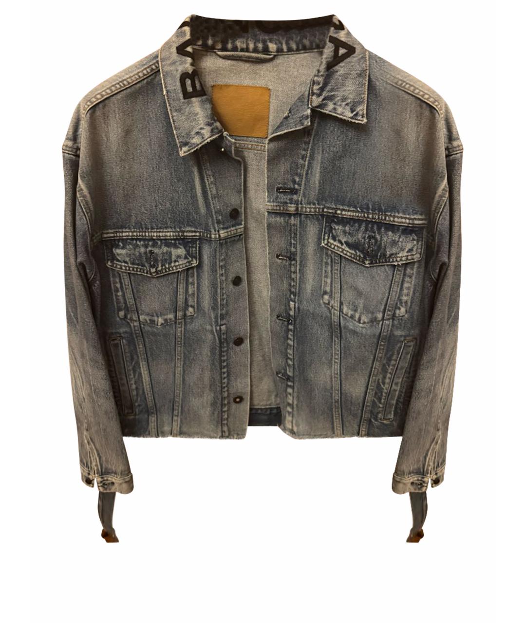 BALENCIAGA Голубая деним куртка, фото 1