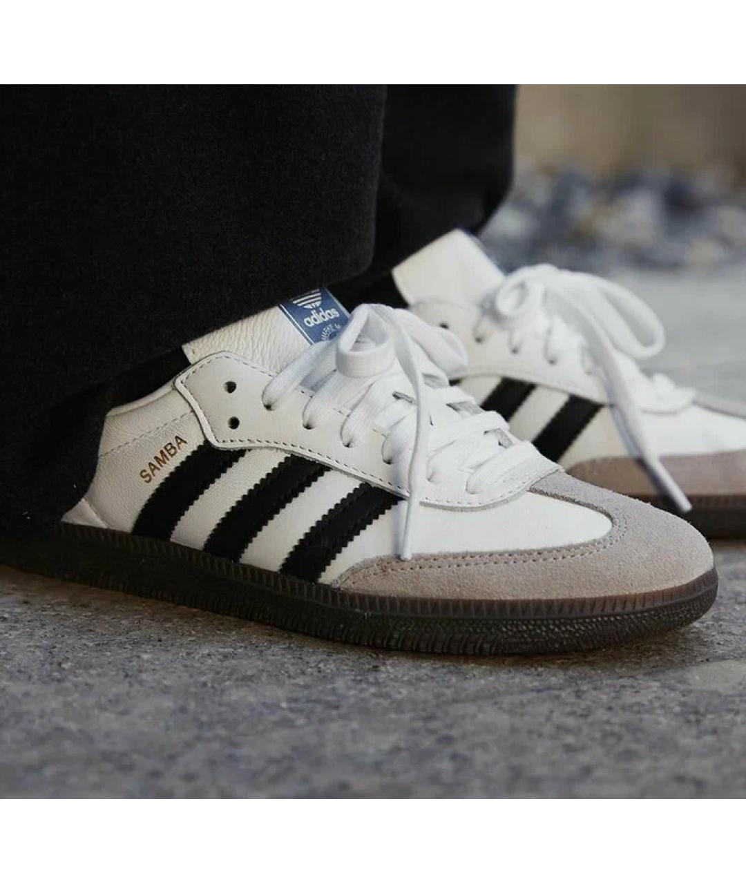 ADIDAS Белые кожаные низкие кроссовки / кеды, фото 9