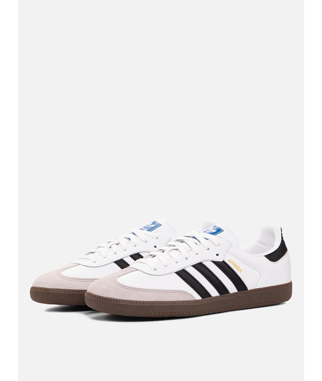 ADIDAS Белые кожаные низкие кроссовки / кеды, фото 8