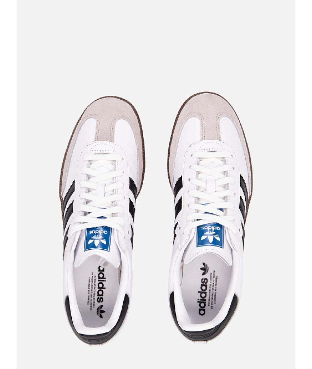 ADIDAS Белые кожаные низкие кроссовки / кеды, фото 4