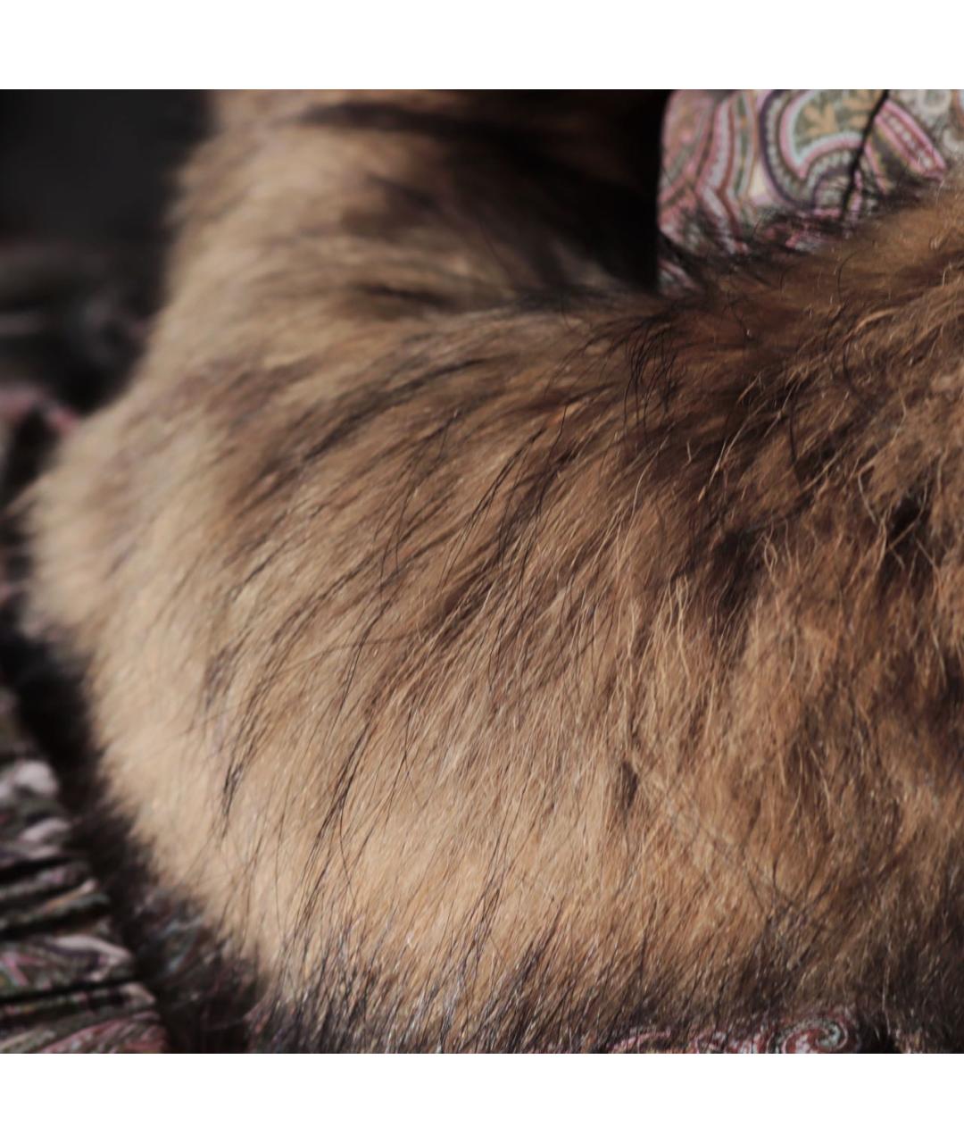 ETRO Коричневый полиэстеровый пуховик, фото 7