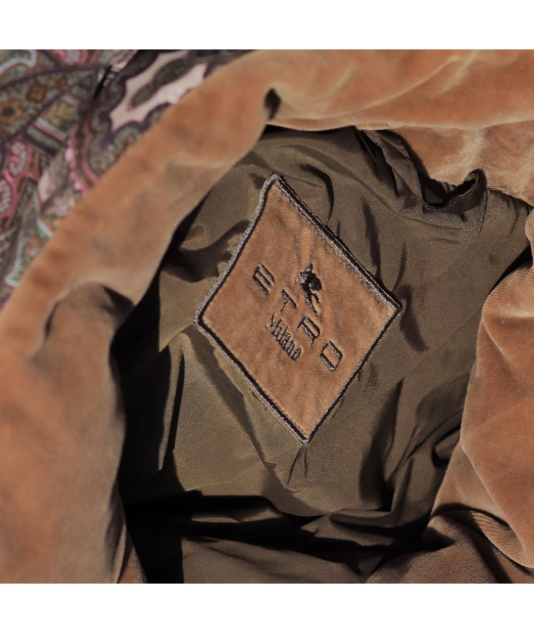 ETRO Коричневый полиэстеровый пуховик, фото 3