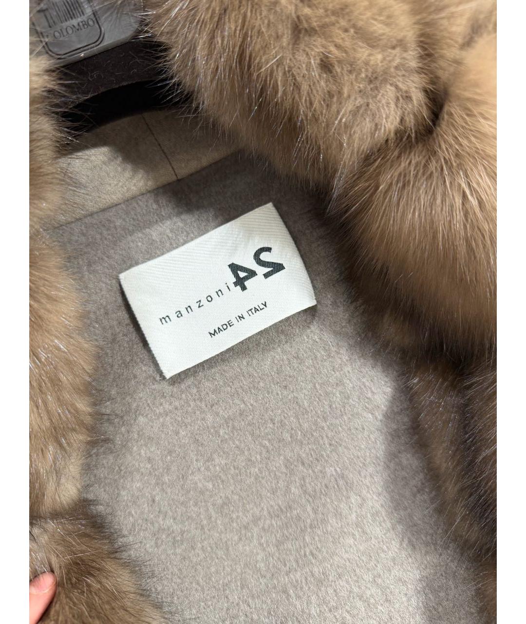 MANZONI 24 Коричневый шерстяной жилет, фото 3