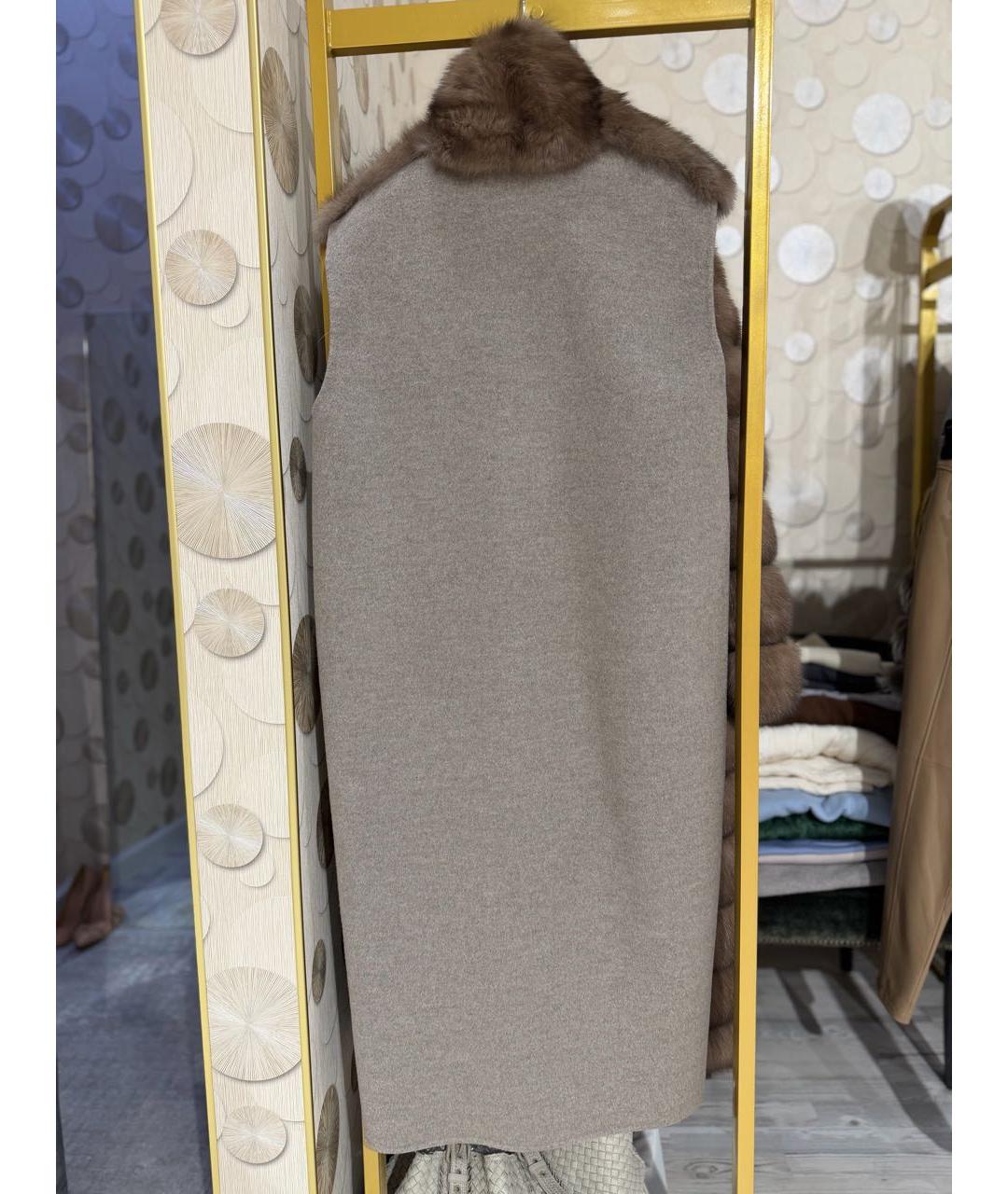 MANZONI 24 Коричневый шерстяной жилет, фото 2